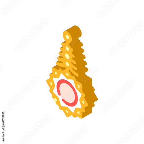 bindi forehead decoration isometric icon vector. bindi forehead decoration sign. isolated symbol illustration