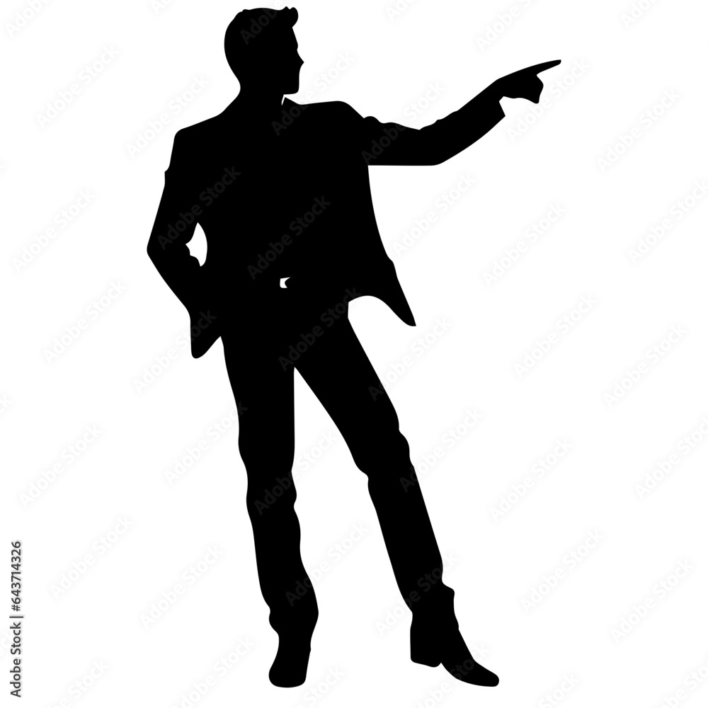 Business man in shirt, vector silhouette Business man in shirt, vector silhouette