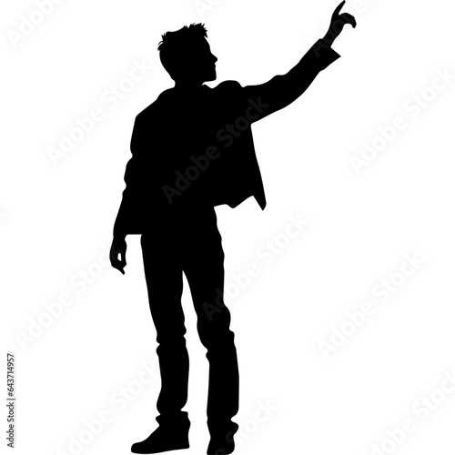 Business man in shirt  vector silhouette