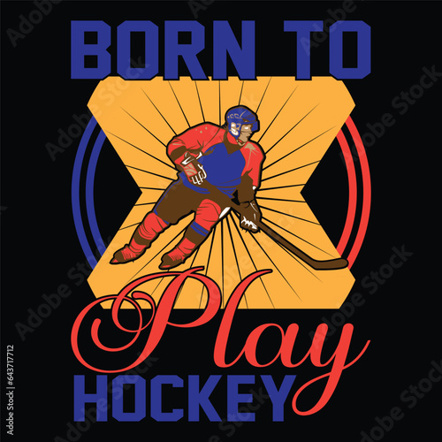 hockey tshart design vector art