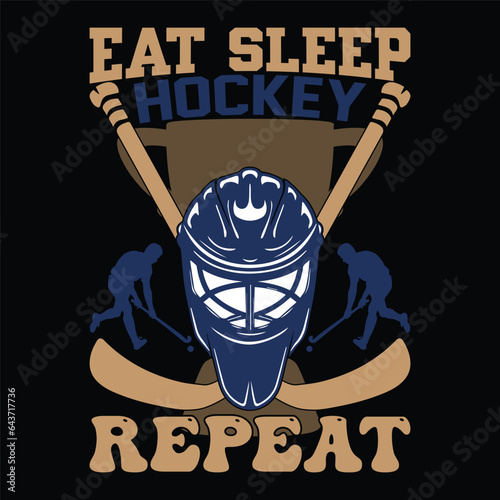 hockey tshart design vector art