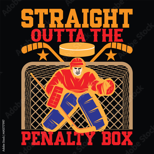 hockey tshart design vector art
