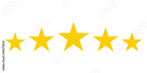 Rating stars icon. Customer rating feedback