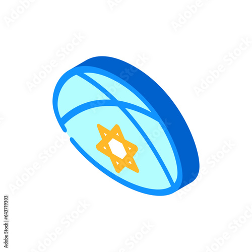 kippah yarmulke jewish isometric icon vector. kippah yarmulke jewish sign. isolated symbol illustration