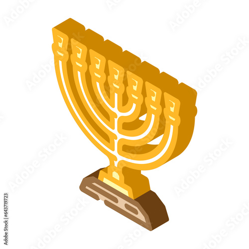 menorah jewish isometric icon vector. menorah jewish sign. isolated symbol illustration
