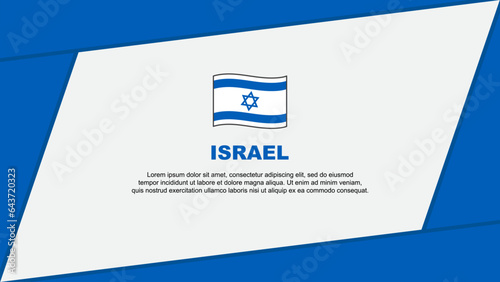 Israel Flag Abstract Background Design Template. Israel Independence Day Banner Cartoon Vector Illustration. Israel Banner