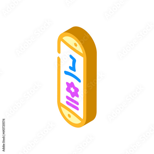 mezuzah doorpost isometric icon vector. mezuzah doorpost sign. isolated symbol illustration