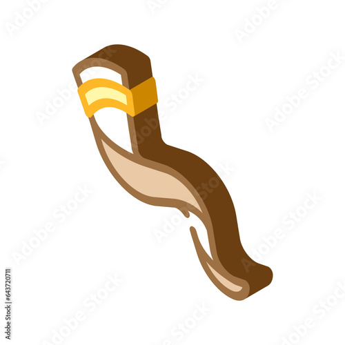 shofar horn jewish isometric icon vector. shofar horn jewish sign. isolated symbol illustration