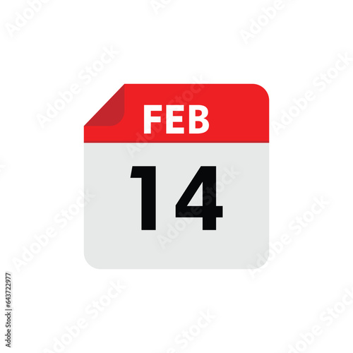14 february icon with white background