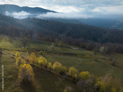 Autumn colours on the slopes of mountain Gorjanci under Trdinov vrh, Slovenia photo