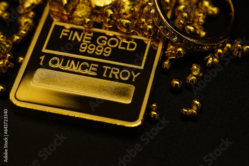 Gold bar gold juwel pure precious metal for money investing