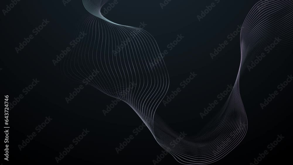 wavy lines animated technology background