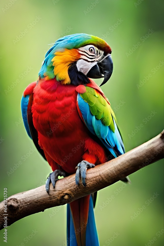 Obraz premium blue and yellow macaw ara