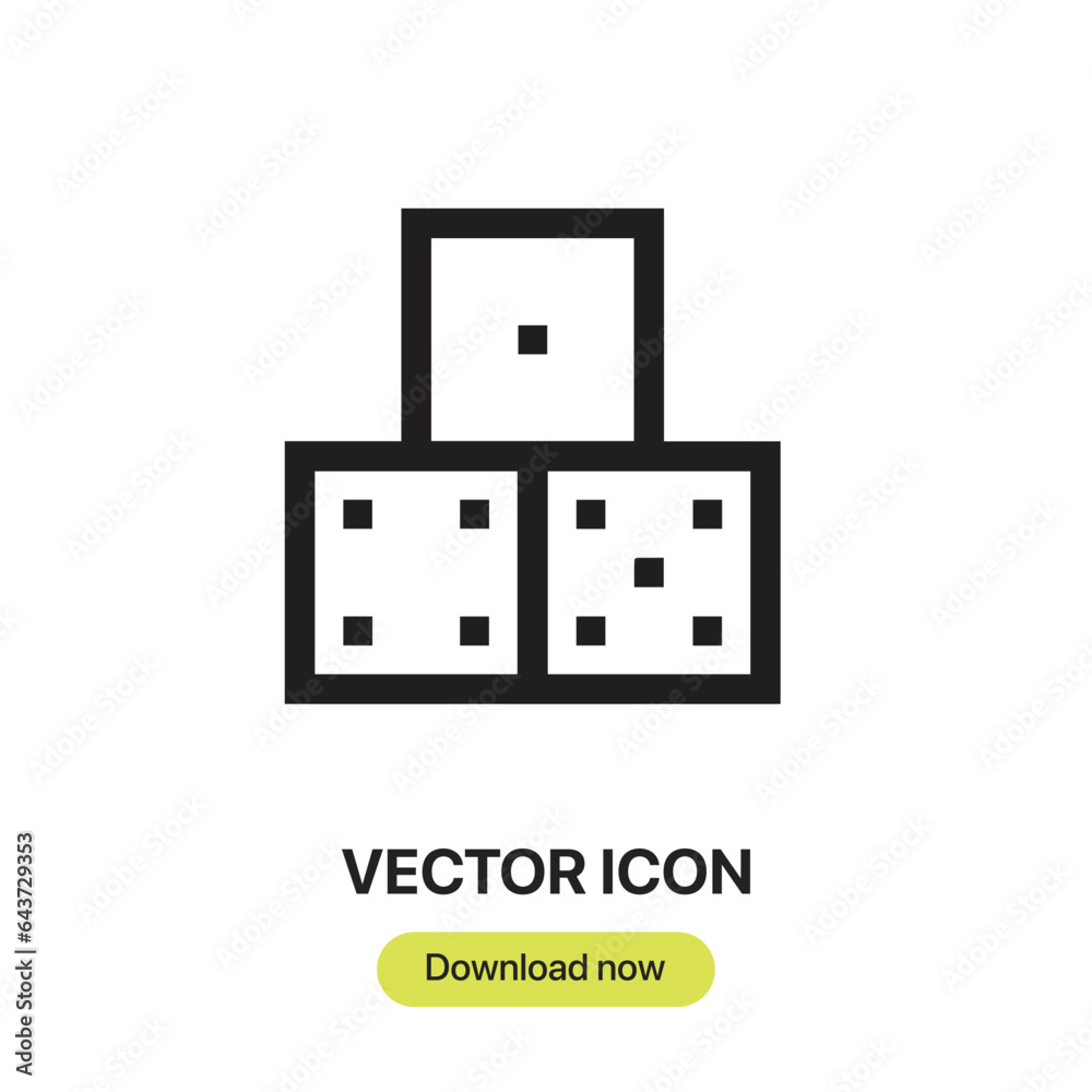 Domino icon vector. Linear style sign for mobile concept and web design. Domino symbol illustration. Pixel vector graphics - Vector. Domino icon vector. Linear style sign for mobile concept and web design. Domino symbol illustration. Pixel vector graphics - Vector.