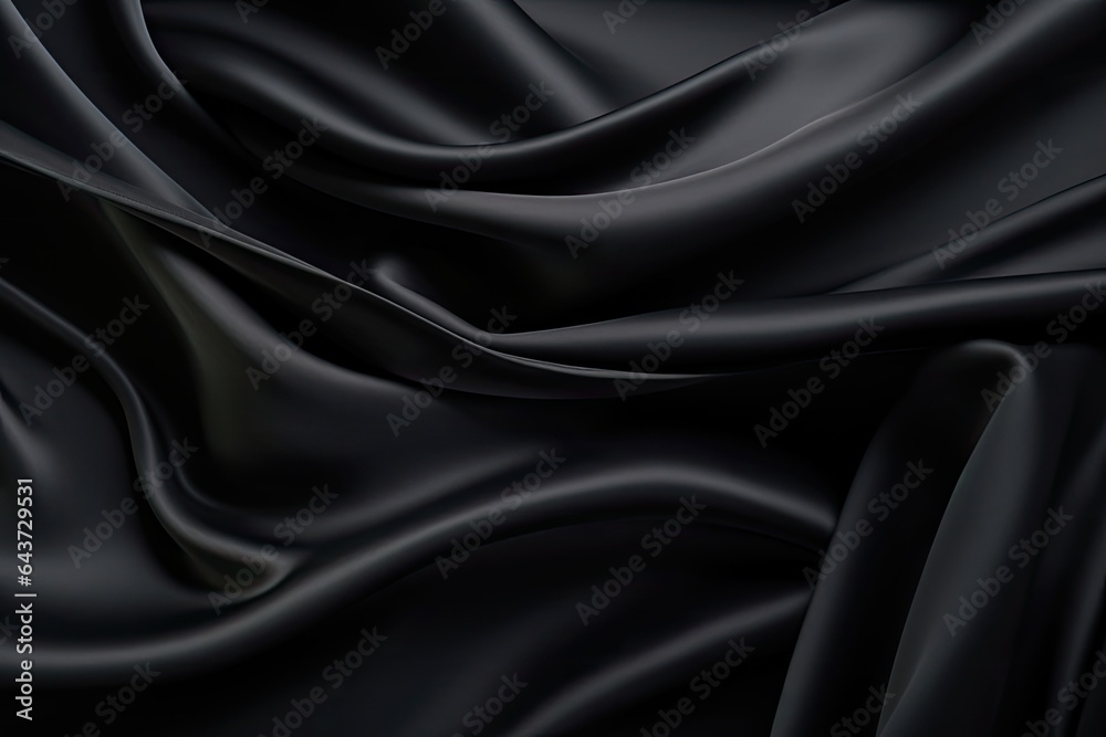 Obraz premium black satin background - generative ai