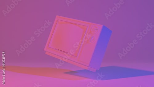 Old tv 3d illustration. Vintage, retro tv concept art 3d background image