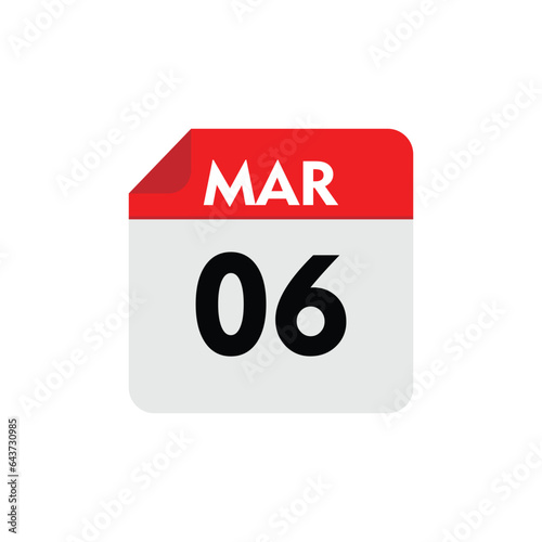 06 march icon with white background
