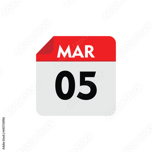 05 march icon with white background