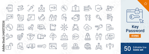 Key icons Pixel perfect. Security cloud, technology, ....