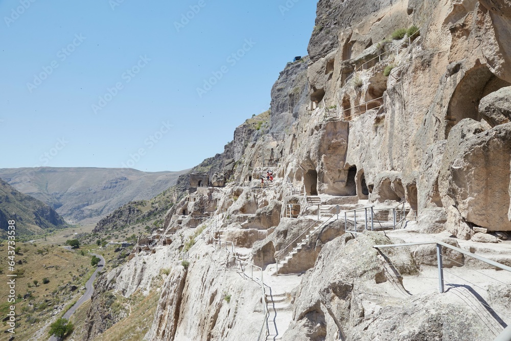 Fototapeta premium Vardzia, an medieval cave city in Georgia, home to as many as 3,000 rooms