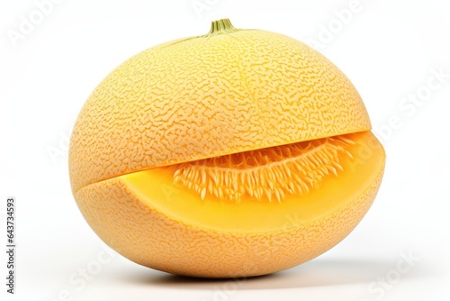 ambrosia melon on white background photo