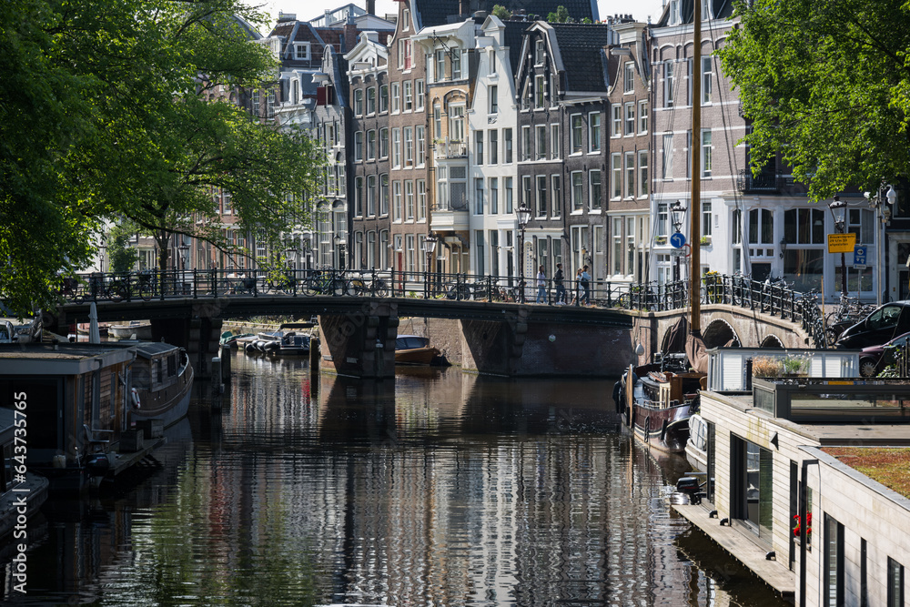 Morning light on the Brouwersgracht canal, Amsterdam, Netherlands