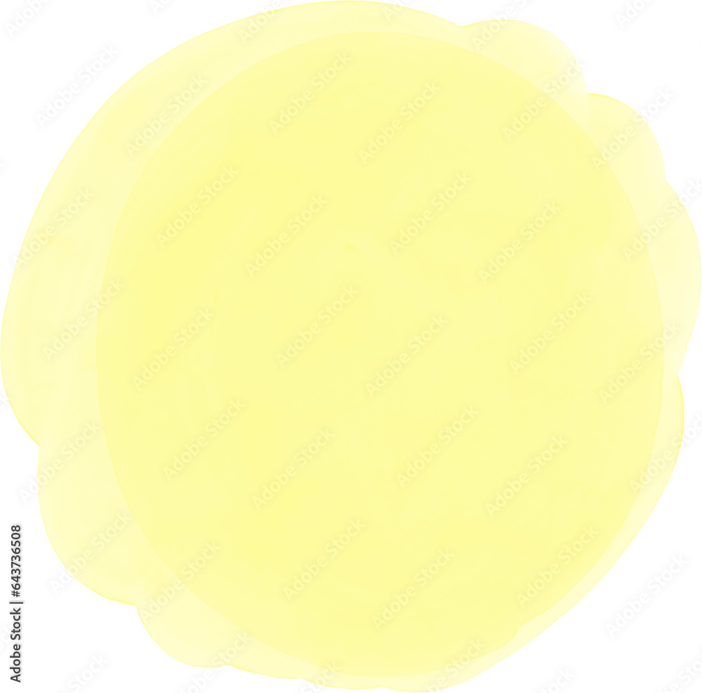 Watercolor Brush Stroke Hand Drawn Light Yellow