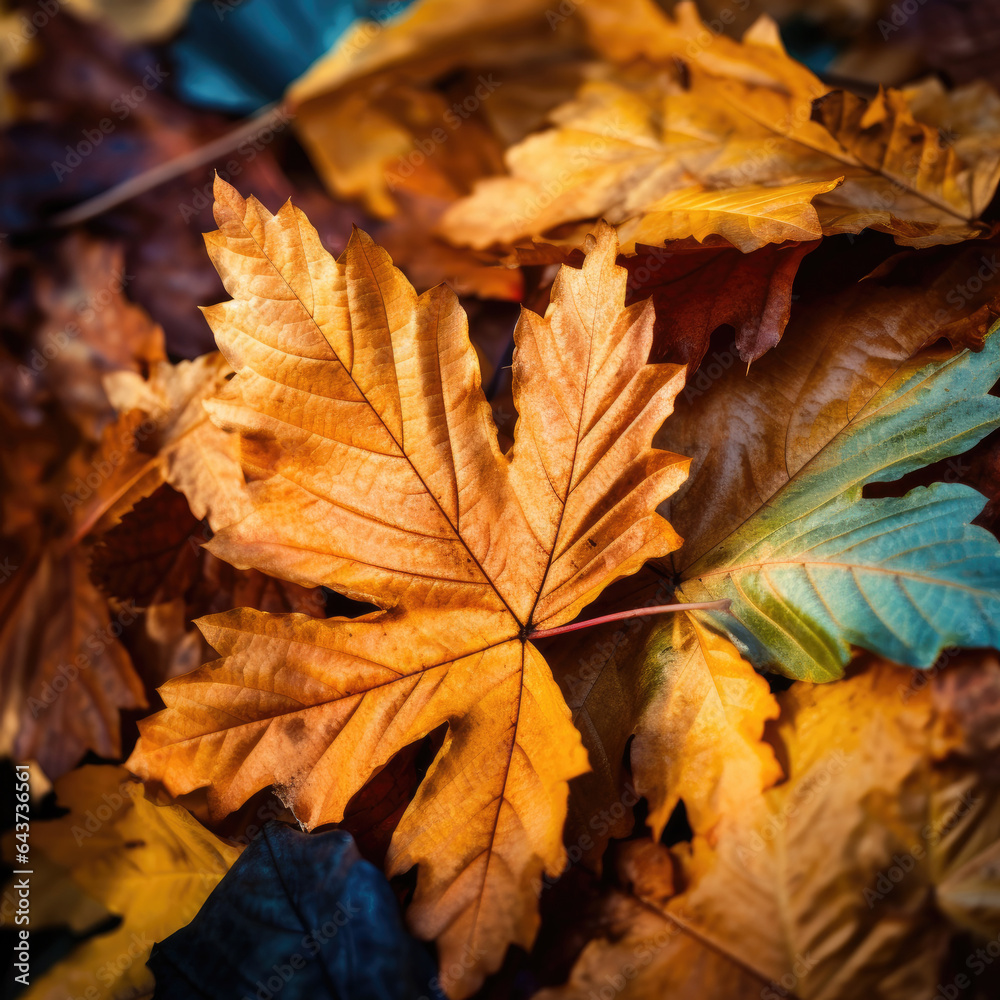 Beautiful autumn landscape with. Colorful foliage in the park. Falling leaves natural background Beautiful autumn landscape with. Colorful foliage in the park. Falling leaves natural background