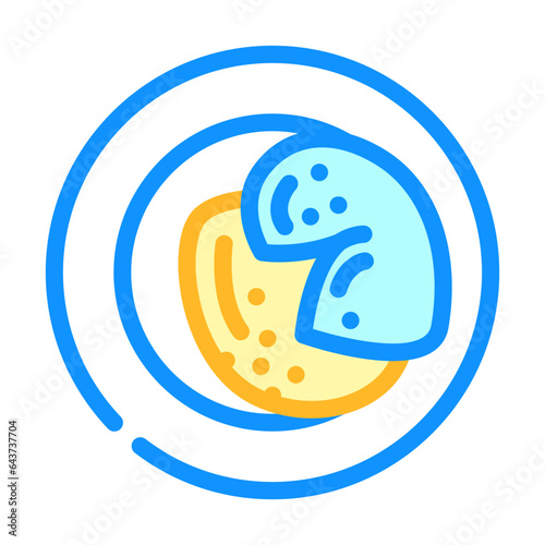 poached egg color icon vector. poached egg sign. isolated symbol illustration