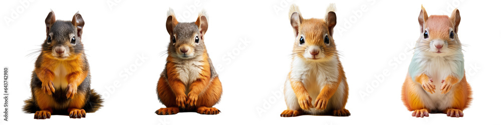 Obraz premium Callosciurus notatus is a rodent species in the Sciuridae family found alone on a transparent background