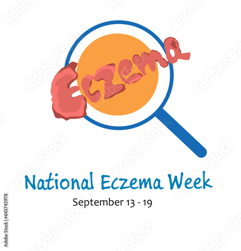 vector illustration of National Eczema Week. September 13 - 19