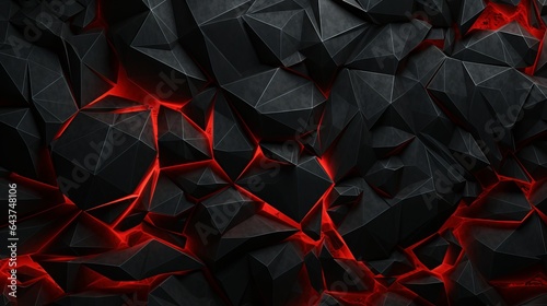 Abstract background of black rocks with lava, Gaming background
