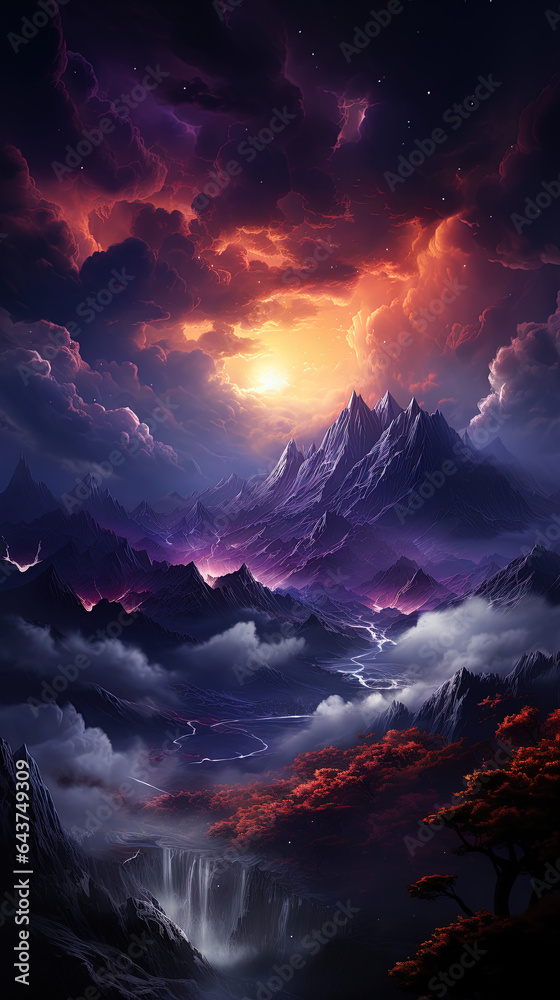 Nebula, outer space, fantasy, science fiction landscapes: beautiful dark world paintings, backgrounds, and wallpapers