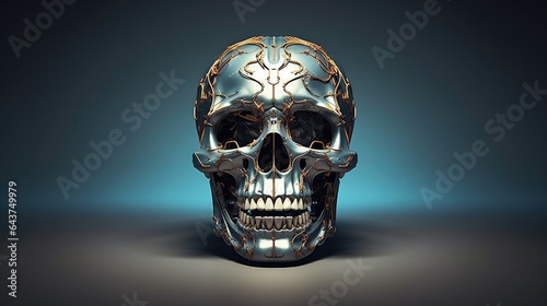 3D of a male human skull