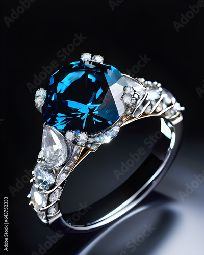 Jewel Featuring a Blue Diamond