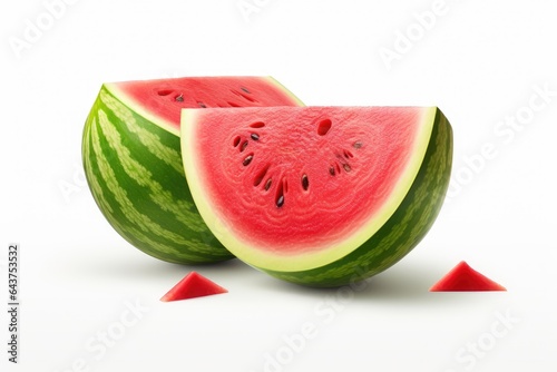 slice of watermelon isolated on white photo