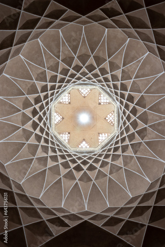 ceiling of Dowlatabad Garden in yazd, iran photo