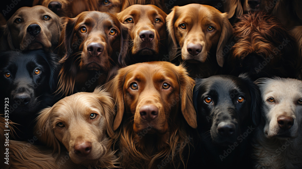 The One in a Hundred Dog. Generative AI - obrazy, fototapety, plakaty 