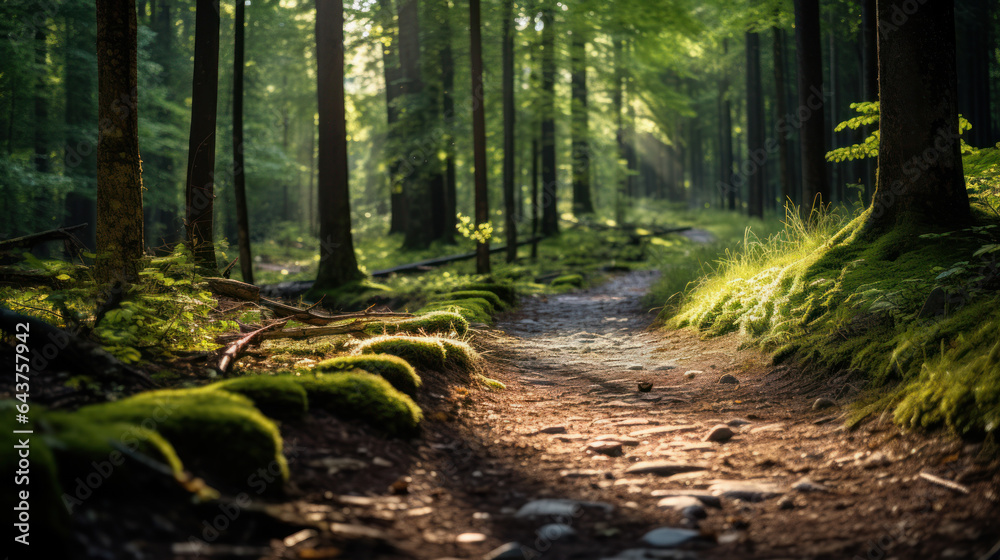 Obraz premium Natural routes for trail running races