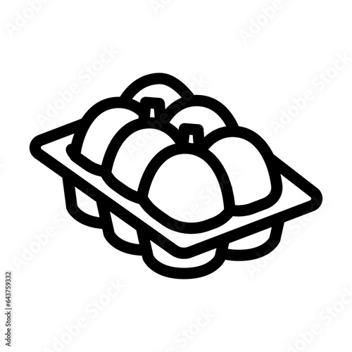 egg box hen line icon vector. egg box hen sign. isolated contour symbol black illustration