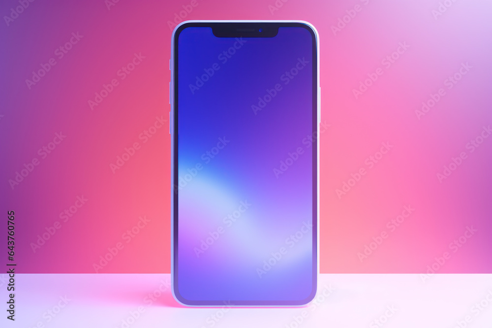 Futuristic Smart Cellphone Colorful, Generative AI