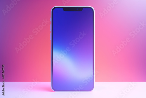 Obraz na płótnie Futuristic Smart Cellphone Colorful, Generative AI w salonie