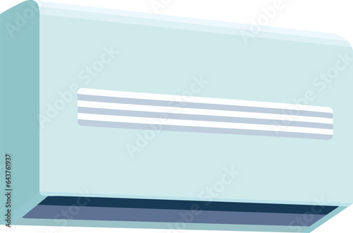 Air conditioner mounted on a wall flat style vector illustration, AC machine mounted on the wall stock vector image