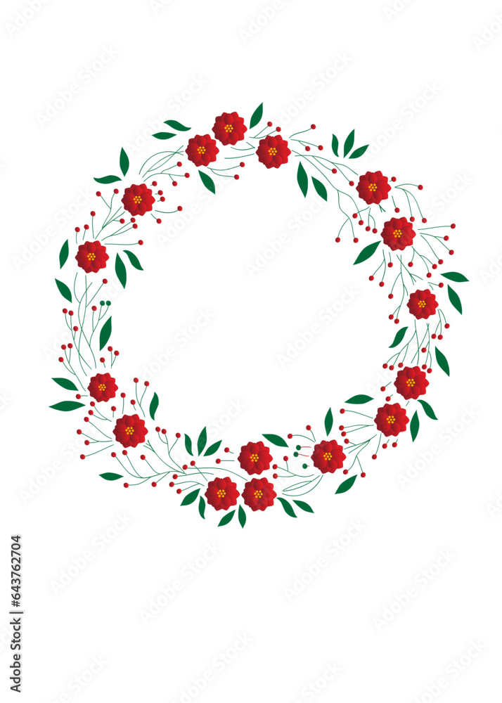border with red flowers border with red flowers