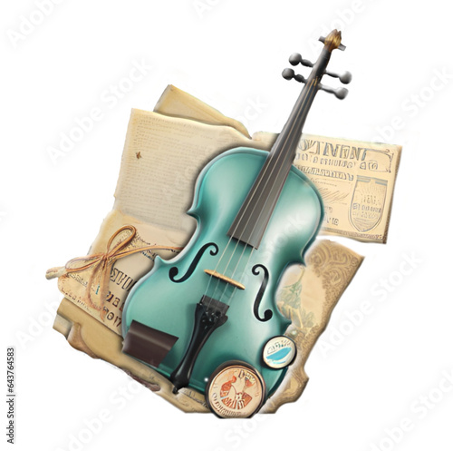 violin - music theme - greeting card - ideal for website, invitation, presentation, email, card, postcard, Cricut, book, poster, playbill, printable , 