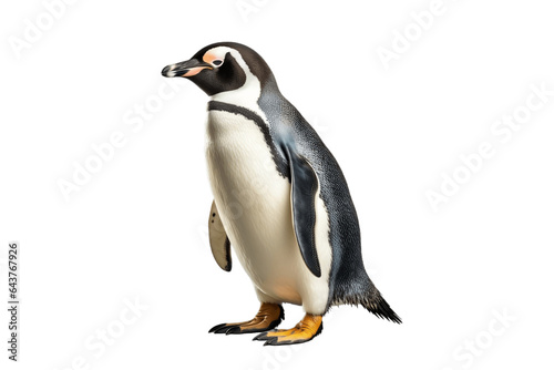 King Penguin isolated on transparent background  Generative AI