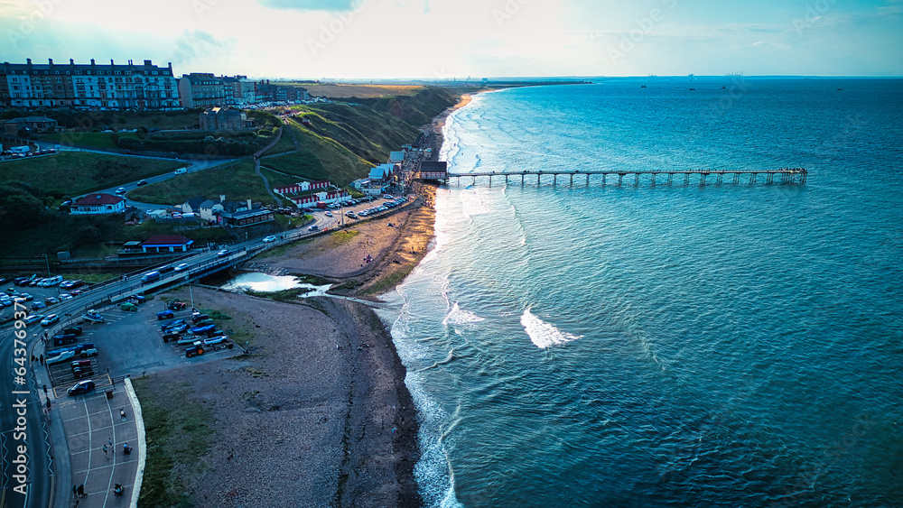 Unique aerial photo taken in Saltburn-by-the-Sea