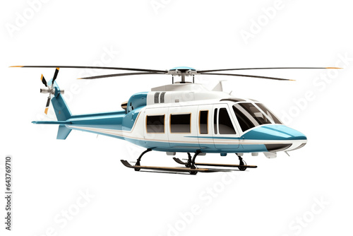 Chopper in mid-flight isolated on transparent background, Generative AI © rzrstudio