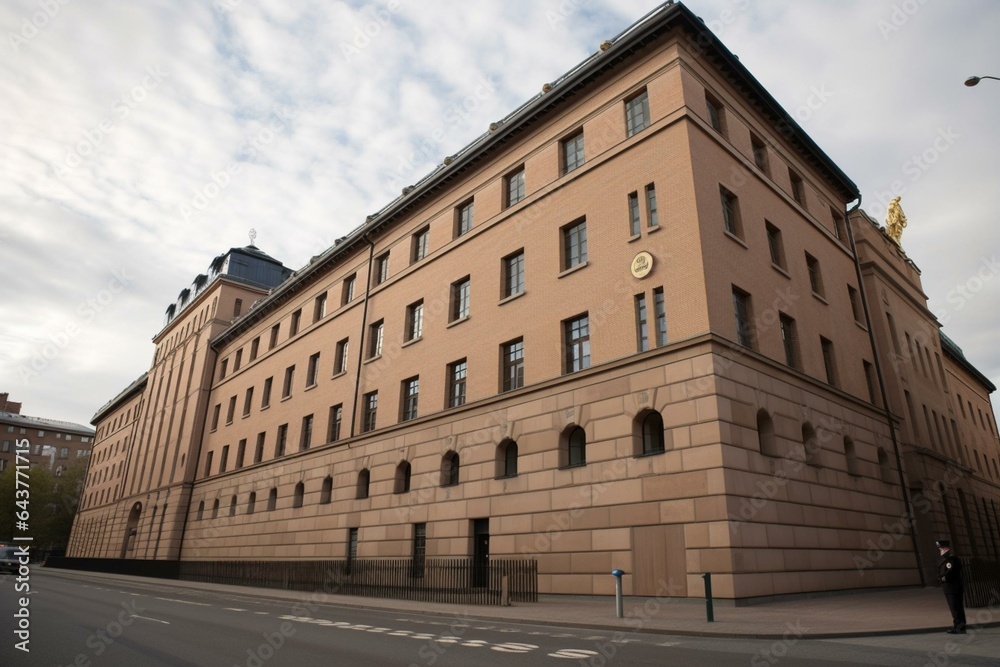 Headquarters of Stockholm Police. Generative AI