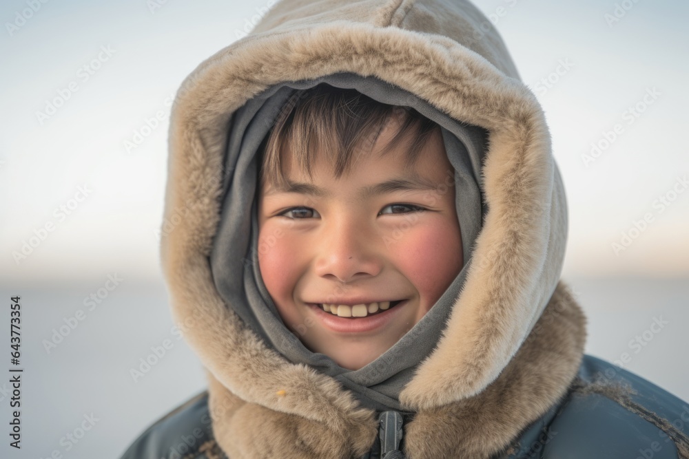 Close-up portrait photography of a grinning boy in his 30s wearing a versatile buff at the darvaza gas crater in derweze turkmenistan. With generative AI technology Close-up portrait photography of a grinning boy in his 30s wearing a versatile buff at the darvaza gas crater in derweze turkmenistan. With generative AI technology